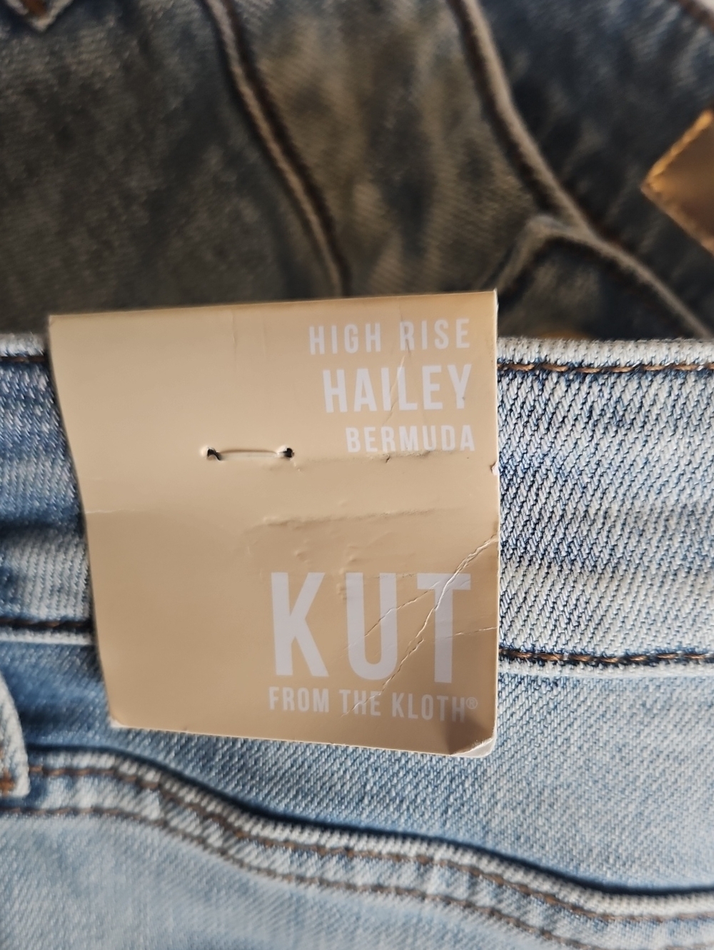 KUT From The Kloth High Rise Hailey Bermuda: Vintage Blue - Picture 5 of 14